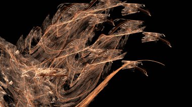 Fantezi kaotik renkli fraktal desen. Soyut Fraktal şekiller. 3D render resimde arka plan veya duvar kağıdı.