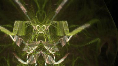 Fantezi kaotik renkli fraktal desen. Soyut Fraktal şekiller. 3D render resimde arka plan veya duvar kağıdı.