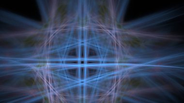 Fantezi kaotik renkli fraktal desen. Soyut Fraktal şekiller. 3D render resimde arka plan veya duvar kağıdı.