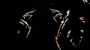 Fantezi kaotik renkli fraktal desen. Soyut Fraktal şekiller. 3D render resimde arka plan veya duvar kağıdı.