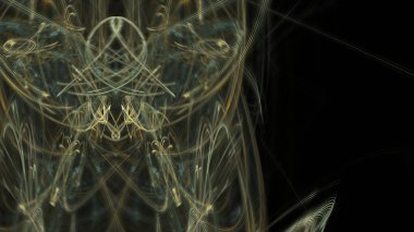 Fantezi kaotik renkli fraktal desen. Soyut Fraktal şekiller. 3D render resimde arka plan veya duvar kağıdı.