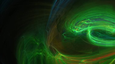 Fantezi kaotik renkli fraktal desen. Soyut Fraktal şekiller. 3D render resimde arka plan veya duvar kağıdı.