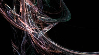 Fantezi kaotik renkli fraktal desen. Soyut Fraktal şekiller. 3D render resimde arka plan veya duvar kağıdı.