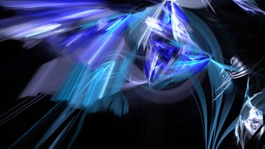 Fantezi kaotik renkli fraktal desen. Soyut Fraktal şekiller. 3D render resimde arka plan veya duvar kağıdı.