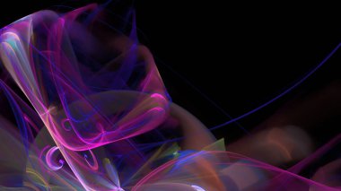 Fantezi kaotik renkli fraktal desen. Soyut Fraktal şekiller. 3D render resimde arka plan veya duvar kağıdı.