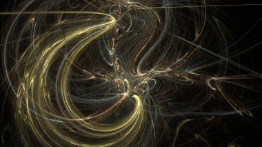 Fantezi kaotik renkli fraktal desen. Soyut Fraktal şekiller. 3D render resimde arka plan veya duvar kağıdı.