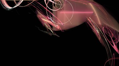 Fantezi kaotik renkli fraktal desen. Soyut Fraktal şekiller. 3D render resimde arka plan veya duvar kağıdı.