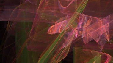 Fantezi kaotik renkli fraktal desen. Soyut Fraktal şekiller. 3D render resimde arka plan veya duvar kağıdı.