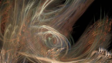 Fantezi kaotik renkli fraktal desen. Soyut Fraktal şekiller. 3D render resimde arka plan veya duvar kağıdı.