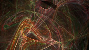 Fantezi kaotik renkli fraktal desen. Soyut Fraktal şekiller. 3D render resimde arka plan veya duvar kağıdı.