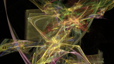 Fantezi kaotik renkli fraktal desen. Soyut Fraktal şekiller. 3D render resimde arka plan veya duvar kağıdı.