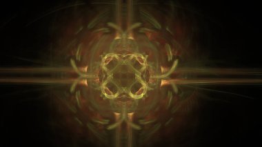 Fantezi kaotik renkli fraktal desen. Soyut Fraktal şekiller. 3D render resimde arka plan veya duvar kağıdı.