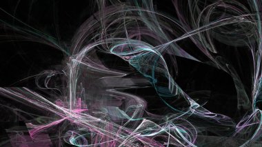 Fantezi kaotik renkli fraktal desen. Soyut Fraktal şekiller. 3D render resimde arka plan veya duvar kağıdı.