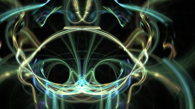 Fantezi kaotik renkli fraktal desen. Soyut Fraktal şekiller. 3D render resimde arka plan veya duvar kağıdı.