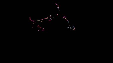 Fantezi kaotik renkli fraktal desen. Soyut Fraktal şekiller. 3D render resimde arka plan veya duvar kağıdı.