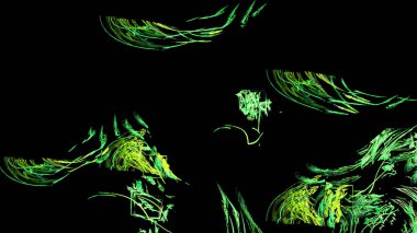 Fantezi kaotik renkli fraktal desen. Soyut Fraktal şekiller. 3D render resimde arka plan veya duvar kağıdı.