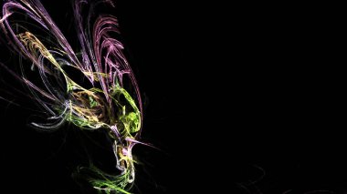 Fantezi kaotik renkli fraktal desen. Soyut Fraktal şekiller. 3D render resimde arka plan veya duvar kağıdı.