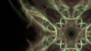 Fantezi kaotik renkli fraktal desen. Soyut Fraktal şekiller. 3D render resimde arka plan veya duvar kağıdı.