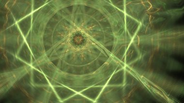 Fantezi kaotik renkli fraktal desen. Soyut Fraktal şekiller. 3D render resimde arka plan veya duvar kağıdı.