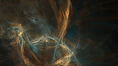 Fantezi kaotik renkli fraktal desen. Soyut Fraktal şekiller. 3D render resimde arka plan veya duvar kağıdı.