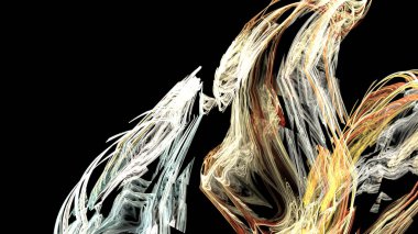 Fantezi kaotik renkli fraktal desen. Soyut Fraktal şekiller. 3D render resimde arka plan veya duvar kağıdı.