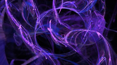 Fantezi kaotik renkli fraktal desen. Soyut Fraktal şekiller. 3D render resimde arka plan veya duvar kağıdı.