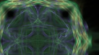 Fantezi kaotik renkli fraktal desen. Soyut Fraktal şekiller. 3D render resimde arka plan veya duvar kağıdı.