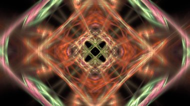 Fantezi kaotik renkli fraktal desen. Soyut Fraktal şekiller. 3D render resimde arka plan veya duvar kağıdı.