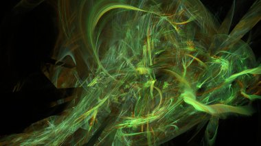 Fantezi kaotik renkli fraktal desen. Soyut Fraktal şekiller. 3D render resimde arka plan veya duvar kağıdı.