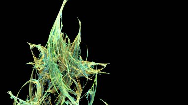 Fantezi kaotik renkli fraktal desen. Soyut Fraktal şekiller. 3D render resimde arka plan veya duvar kağıdı.