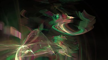 Fantezi kaotik renkli fraktal desen. Soyut Fraktal şekiller. 3D render resimde arka plan veya duvar kağıdı.