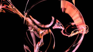 Fantezi kaotik renkli fraktal desen. Soyut Fraktal şekiller. 3D render resimde arka plan veya duvar kağıdı.