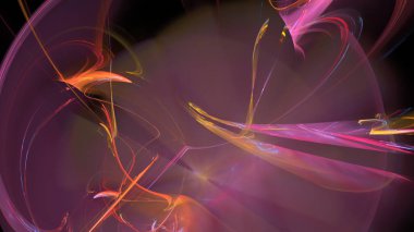 Fantezi kaotik renkli fraktal desen. Soyut Fraktal şekiller. 3D render resimde arka plan veya duvar kağıdı.