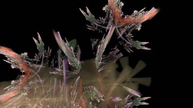 Fantezi kaotik renkli fraktal desen. Soyut Fraktal şekiller. 3D render resimde arka plan veya duvar kağıdı.