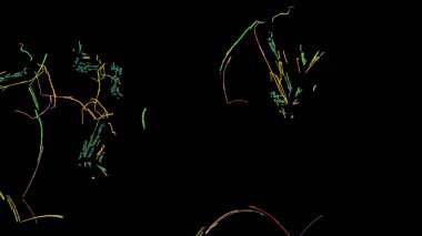 Fantezi kaotik renkli fraktal desen. Soyut Fraktal şekiller. 3D render resimde arka plan veya duvar kağıdı.