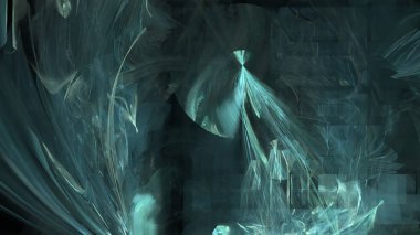 Fantezi kaotik renkli fraktal desen. Soyut Fraktal şekiller. 3D render resimde arka plan veya duvar kağıdı.