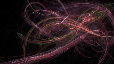 Fantezi kaotik renkli fraktal desen. Soyut Fraktal şekiller. 3D render resimde arka plan veya duvar kağıdı.