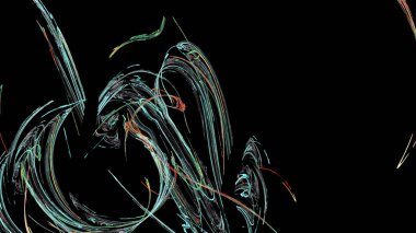 Fantezi kaotik renkli fraktal desen. Soyut Fraktal şekiller. 3D render resimde arka plan veya duvar kağıdı.