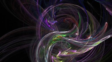 Fantezi kaotik renkli fraktal desen. Soyut Fraktal şekiller. 3D render resimde arka plan veya duvar kağıdı.