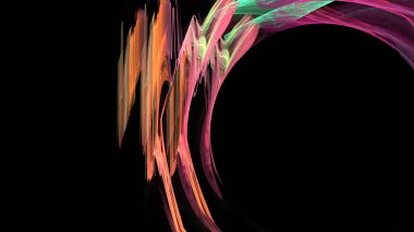 Fantezi kaotik renkli fraktal desen. Soyut Fraktal şekiller. 3D render resimde arka plan veya duvar kağıdı.