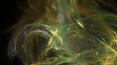 Fantezi kaotik renkli fraktal desen. Soyut Fraktal şekiller. 3D render resimde arka plan veya duvar kağıdı.