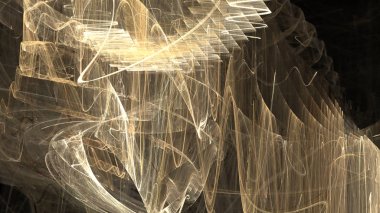 Fantezi kaotik renkli fraktal desen. Soyut Fraktal şekiller. 3D render resimde arka plan veya duvar kağıdı.