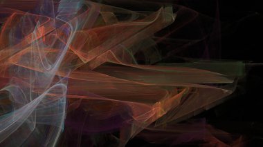 Fantezi kaotik renkli fraktal desen. Soyut Fraktal şekiller. 3D render resimde arka plan veya duvar kağıdı.