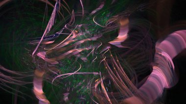 Fantezi kaotik renkli fraktal desen. Soyut Fraktal şekiller. 3D render resimde arka plan veya duvar kağıdı.