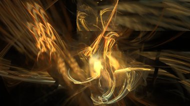 Fantezi kaotik renkli fraktal desen. Soyut Fraktal şekiller. 3D render resimde arka plan veya duvar kağıdı.