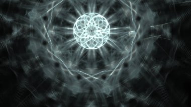 Fantezi kaotik renkli fraktal desen. Soyut Fraktal şekiller. 3D render resimde arka plan veya duvar kağıdı.