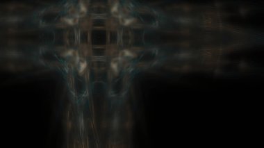 Fantezi kaotik renkli fraktal desen. Soyut Fraktal şekiller. 3D render resimde arka plan veya duvar kağıdı.