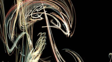 Fantezi kaotik renkli fraktal desen. Soyut Fraktal şekiller. 3D render resimde arka plan veya duvar kağıdı.