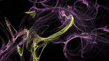 Fantezi kaotik renkli fraktal desen. Soyut Fraktal şekiller. 3D render resimde arka plan veya duvar kağıdı.