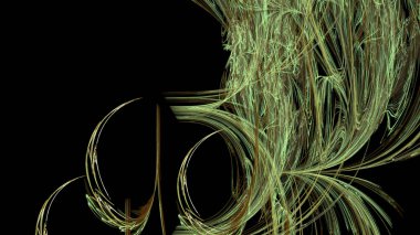 Fantezi kaotik renkli fraktal desen. Soyut Fraktal şekiller. 3D render resimde arka plan veya duvar kağıdı.